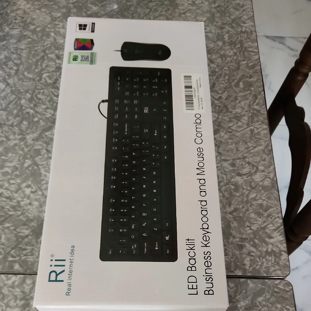 Black LED Backlit Keyboard and Mouse Combo